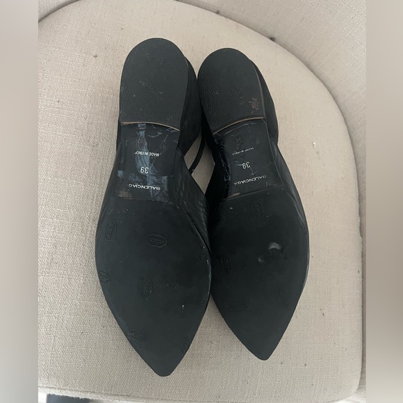 Balenciaga Fall 2013 BLACK Leather Ankle Strap Flats - Picture 4 of 10